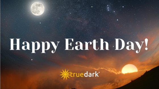 Sunset with a full moon showing