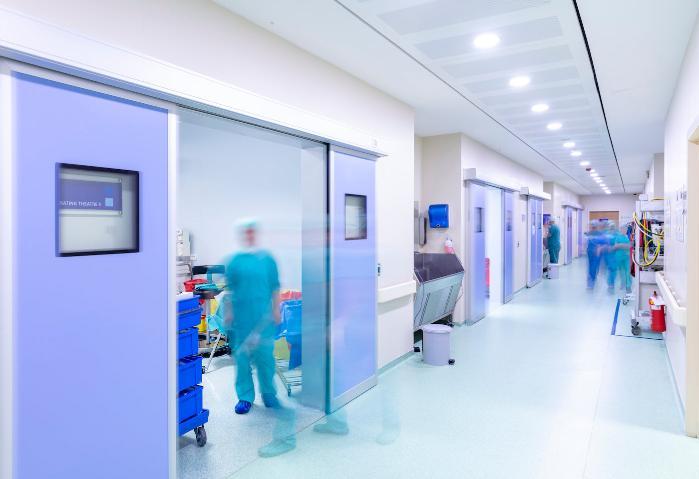 Hospital operating room corridor