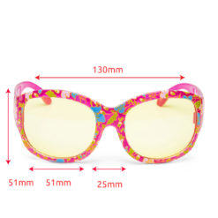 TrueDark Kids Daylights Printed Glasses with front measurements