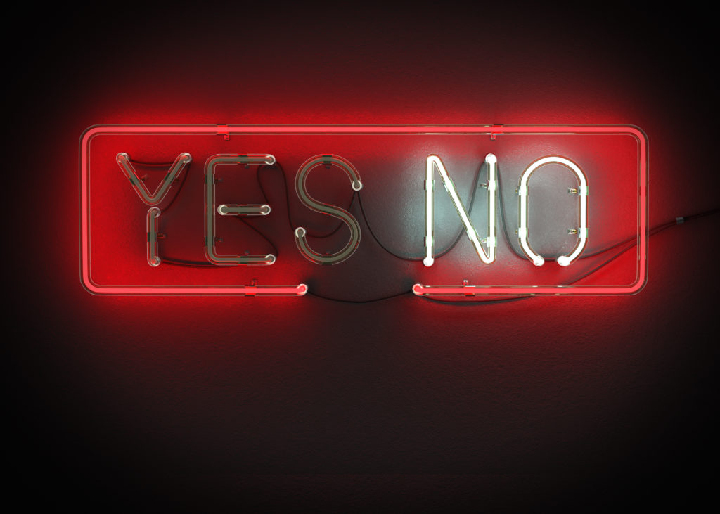 Say YES to NO!