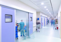 Hospital operating room corridor