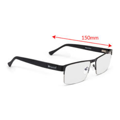 TrueDark Daylights Reading Glasses side view with measurements