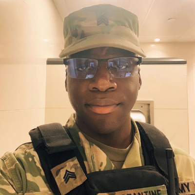 Military man wearing TrueDark Daylight Transition Glasses