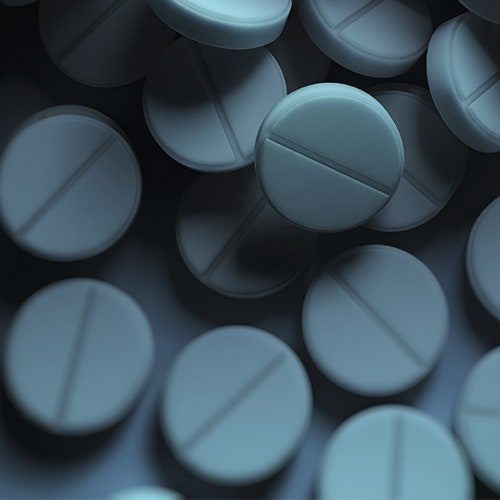 close up of melatonin pills