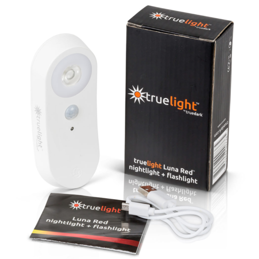 TrueLight Luna Red Nightlight + Flashlight with Box and USB Cable