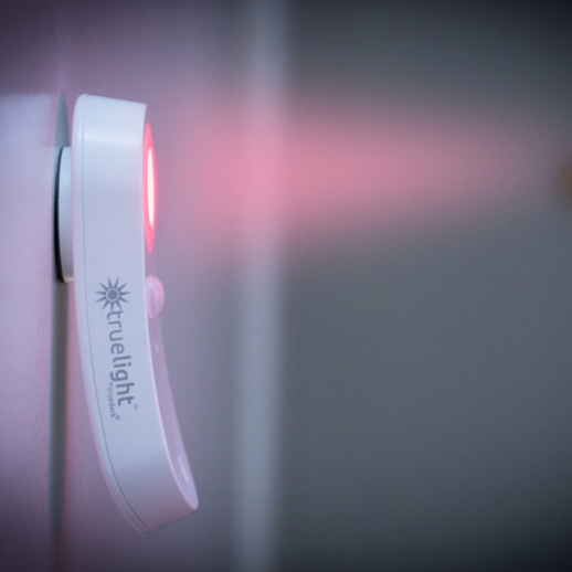 Wall mounted TrueLight Luna Red Nightlight + Flashlight