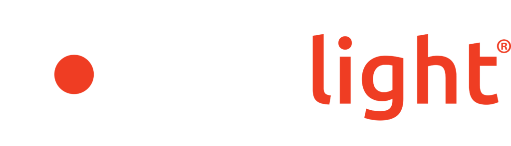TrueLight Logo in White and Red