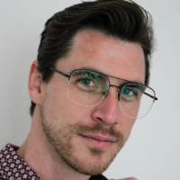 Man Wearing TrueDark Prescription Aviator Glasses With Clear Lens