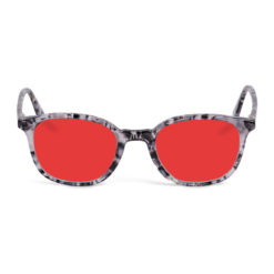 TrueDark Prescription Gray Tortoiseshell Pro Glasses Red Lens Front View