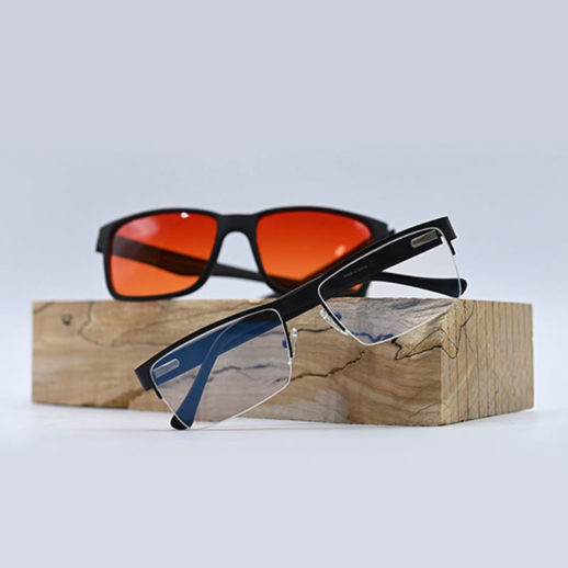 TrueDark Readers Solution shown with Twilight Fairlane and Daylight Readers glasses