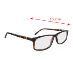 TrueDark Daylights Dark Tortoiseshell Vista Glasses Side View with Measurements