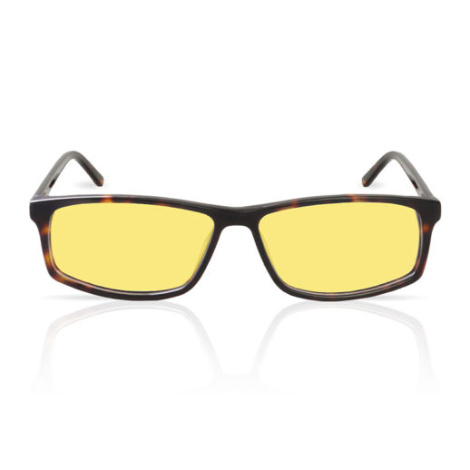 TrueDark Prescription Vista Dark Tortoiseshell Glasses with Yellow Lenses