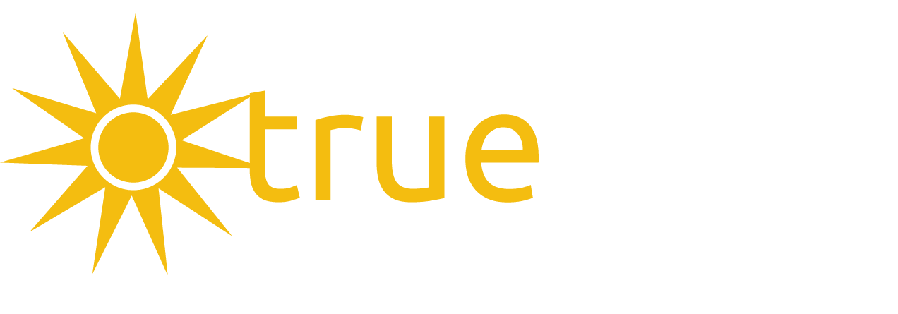 TrueDark logo with Dave Asprey signature in white