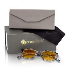 TrueDark® Daylights Amber Grey Tortoiseshell Pro glasses with box and case