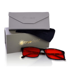 TrueDark® Twilights Dark Tortoiseshell Vista glasses with box and case