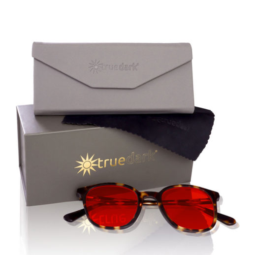 TrueDark® Twilights Dark Tortoiseshell Pro glasses with box and case