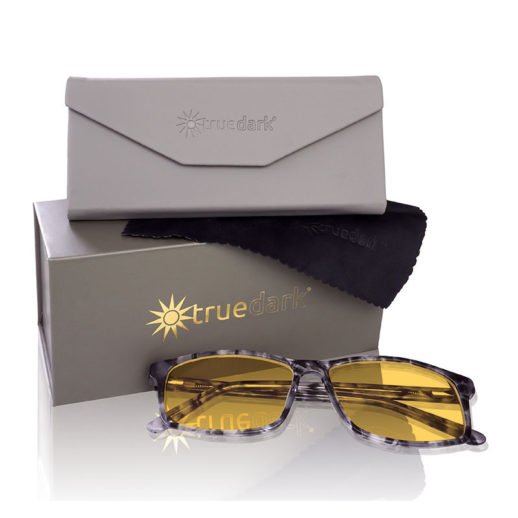 TrueDark® Daylights Amber Grey Tortoiseshell Vista Glasses with box and case